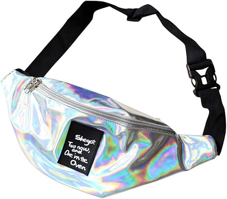 silver fanny pack amazon