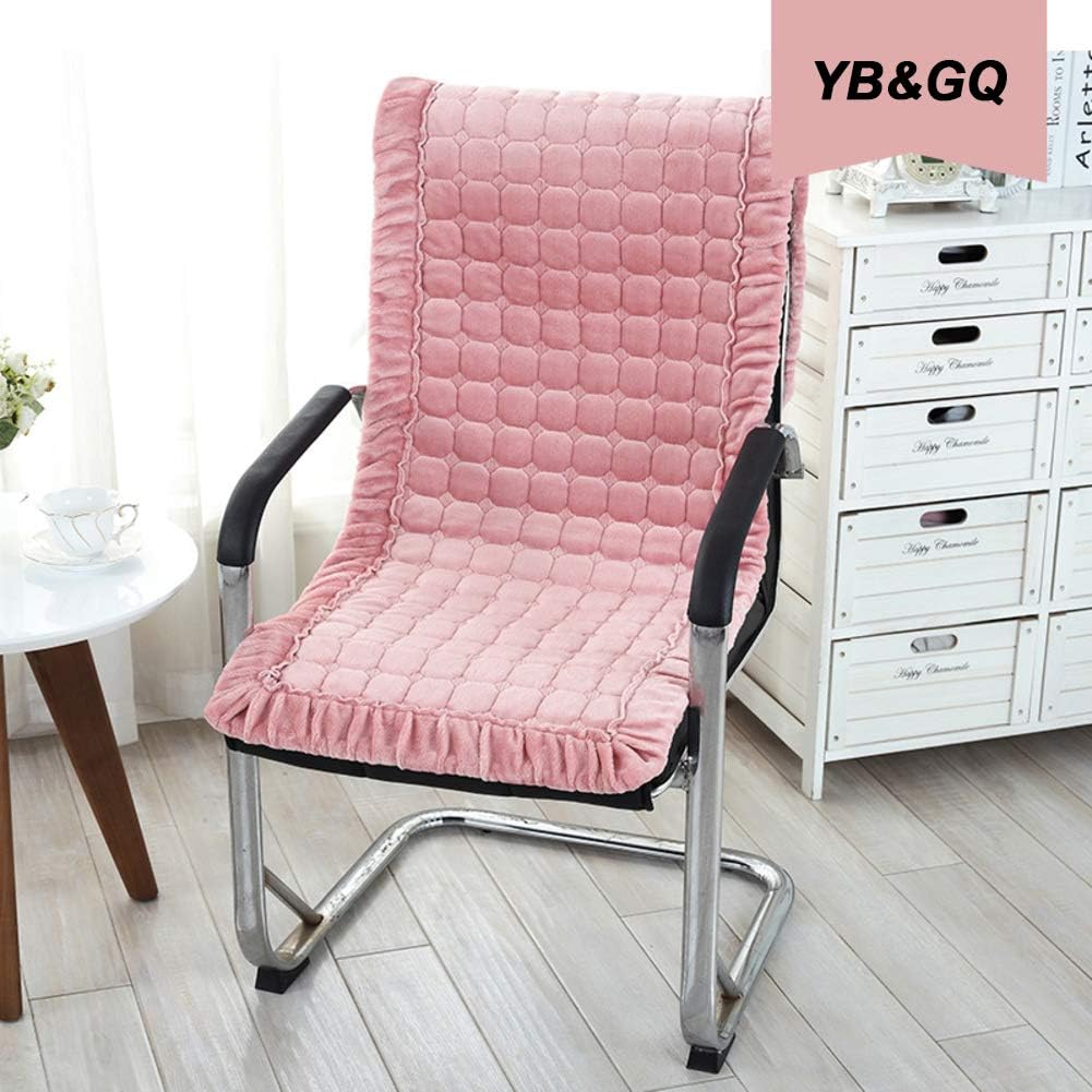 Ruffled Lace Kitchen Chair Pads with Back Support, NotSlip Office