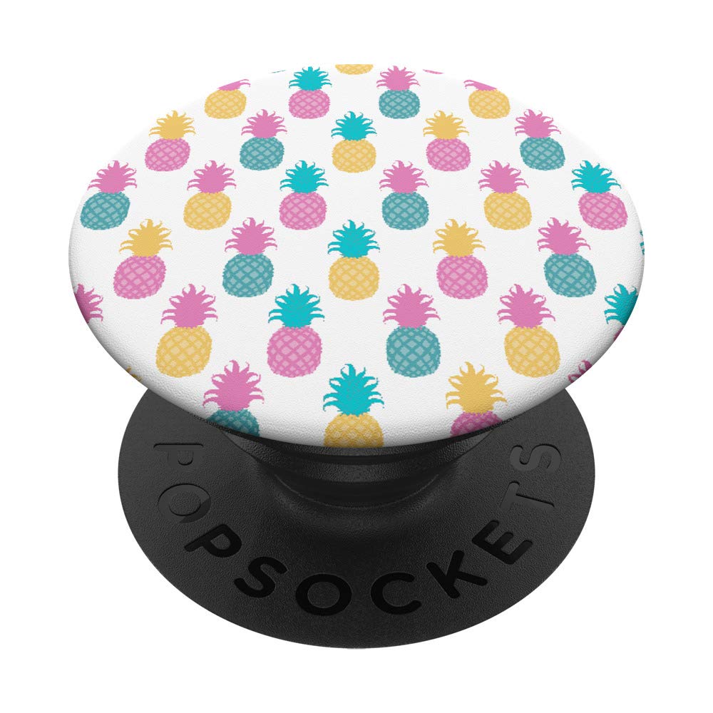 Tropical Pineapple Rainbow PopSockets Grip and Stand for Phones and Tablets