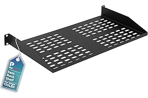 ProMaster 19-Inch 1U Server Vented Shelf: Universal Device Placement Rack for 19'' Server Racks. Consistent Airflow, Heavy-Du