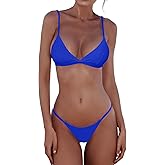 Jolefille Bestselling Bikini Sets for Women 2 Piece Thong Swimsuits Cheeky Bathing Suit Triangle Top Micro String Bikinis