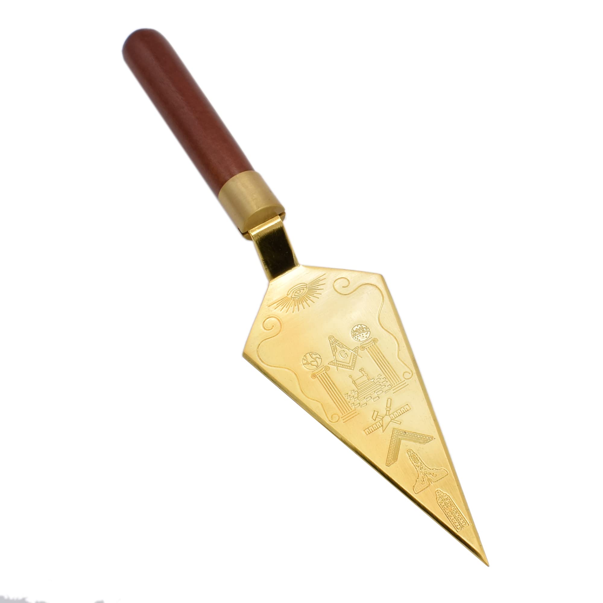Masonic Freemason Symbolic Metal with G Design Golden Trowel Presented in a Gift Box