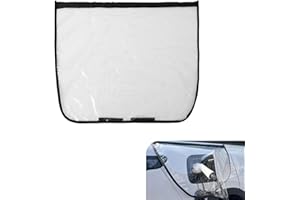 Foelony EV Charger Port Cover, Magnetic All-Weather Protection Car Charger Plug Rain Cover, PVC HD Transparent Electric Charg