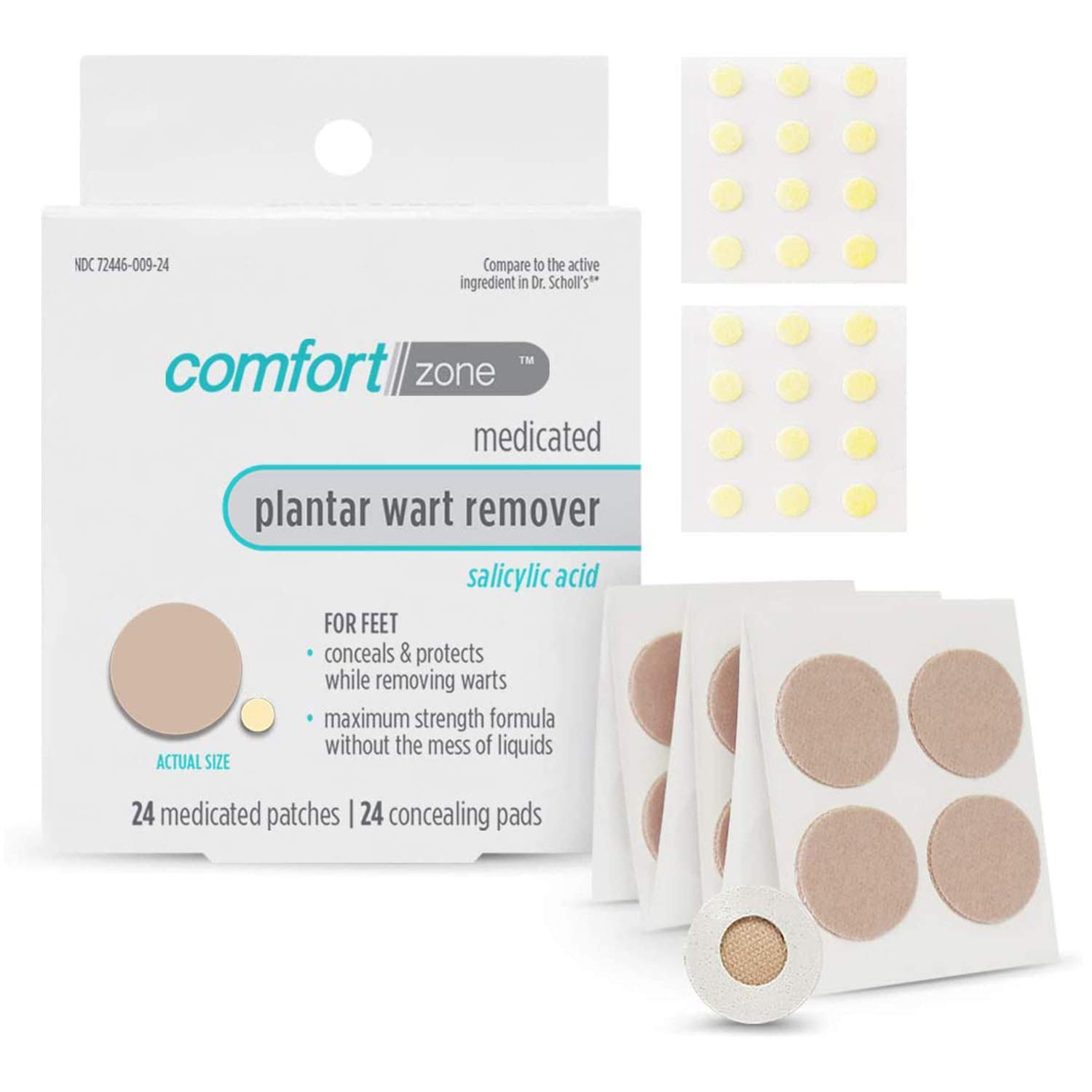 Comfort Zone Plantar Wart Remover Kit, Maximum Strength Salicylic Acid