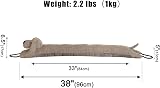 Marwood Under Door Draft Excluder 96cm Brown Dog Decorative Wind Stopper view 2