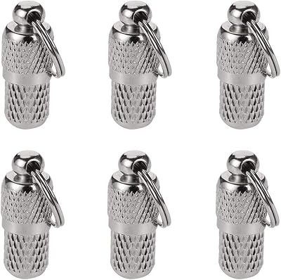 SUSSURRO 6 Pack Pet ID Tags Barrel Tube Stainless Steel Collar Tag
