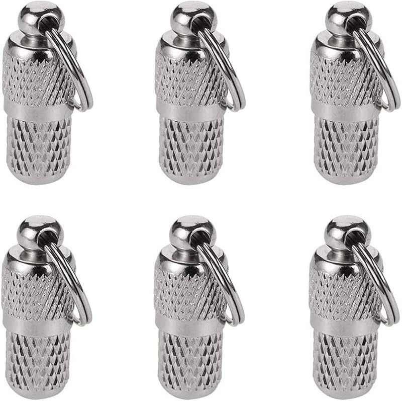 SUSSURRO 6 Pack Pet ID Tags Barrel Tube Stainless Steel Collar Tag