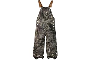 WDIRARA Toddler Girl's Camo Bib Overalls Straight Leg Denim Jumpsuits Cargo Pants with Pockets
