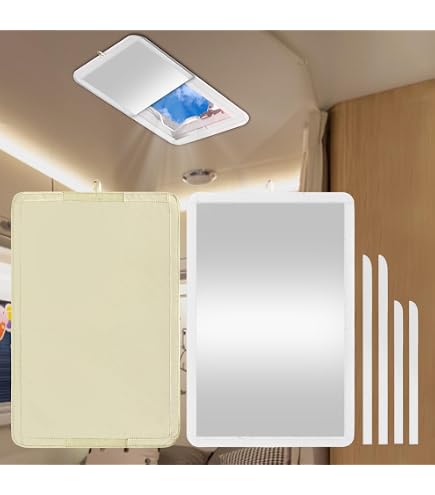 Livpow Sun Shade Retractable White For 14 X 14 RV Roof Vent - Indoor Pull-Out Light Block - View #8