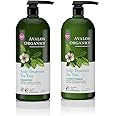 Avalon Organics Tea Tree Shampoo & Conditioner, 32 Oz Each-Scalp Treatment, Oily, Dandruff-prone, Nourishing, Itchy Scalp, Unisex