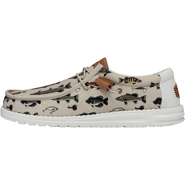 Hey Dude Men’s Size 9 Wally H2O Fish Camo Slip On Loafers Boat Shoes 41842-1DF Hey Dude Wally H2O Fish Camo White/ Blue / | Mercari main image 4