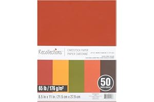 50 Sheets 8.5” x 11” Spice Market Cardstock Paper by Recollections - Acid and Lignin Free Paper for Scrapbooks, Arts & Crafts - 1 Pack