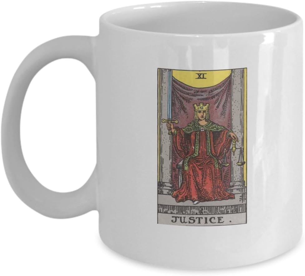 Justice Tarot Card Coffee & Tea Mug