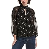 Vince Camuto Womens Mock Neck Wrapped Long Sleeve
