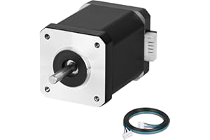 YEJMKJ Nema 17 Stepper Motor 60MM Bipolar 2 A 70Ncm (99.12oz.in) Nema17 42 Motor 2 Phase 4-Lead Stepper Motors 1.8 Degree with 1m Cable and Connector for DIY CNC 3D Printer, 1.66x1.66x2.37inch
