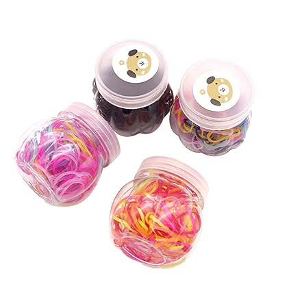 Amazon Com Lurrose 4 Pack Rubber Hair Elastics Bands Ties With