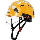 AOLAMEGS Construction Safety Hard Hat - ANSI Z89.1 Type Ι OSHA Approved Safety Helmets with Chin Straps Lightweight Reflective Vented ABS Hard Hats For Men Women Industrial Workwear 6-point Suspension