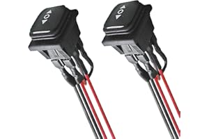URANT DC 16V 20A Instantaneous Reverse Polarity Waterproof Switch 6 Pin 3 Position (ON) Off -(ON) AC 125V-250V Motor Control Rocker Toggle Switch for Linear Actuators, Industrial (2 PCS)
