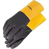Galeton 7114 Viper Double Coated PVC Gloves, 14" Long, Large,Black (Pack of 12)