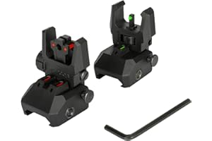 Aecktech with Green and Red Full Dots Polymer Fiber Optics Iron Sights Front and Rear Sights