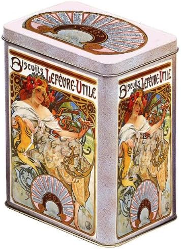 FRANCIA VINTAGE CAJA DECORATIVA METAL 12x8x15cm PUB GALLETAS LU 1897: Amazon.es: Hogar