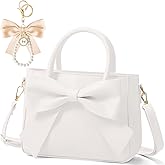 Abbylike Cute Purses for Women Christmas Gift Leather Crossbody with Bow Handbags with Adjustable Shoulder Strap