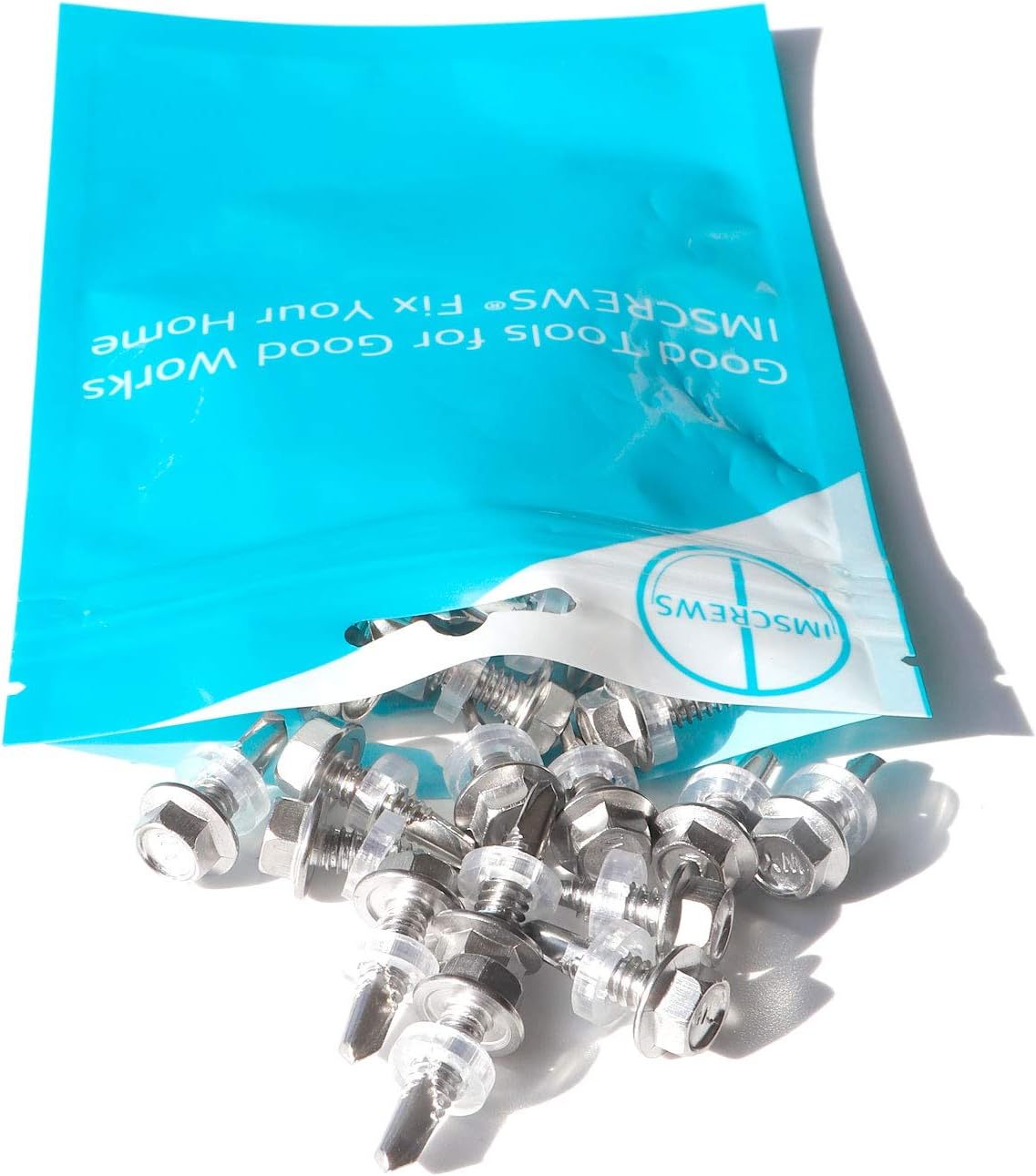 25pcs IMScrews 14 Screws Tek Metal Sheet Thread Full Steel Stainless