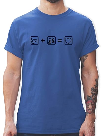 Sport - Taucherliebe - Herren T-Shirt Rundhals