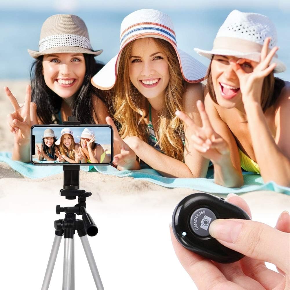 Phone Tripod Mount with Remote 360 Rotation Smartphone Holder Adapter Compatible with iPhone 11 Pro Xs Max XR X 8 7 6 6s Plus Samsung Nexus: Electronics