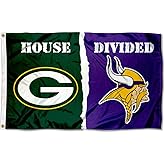 Packers and Vikings House Divided Flag