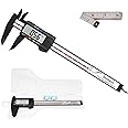 Simhevn Electronic Digital Caliper and Measuring Tape,6 Inch/150mm Digital Micrometer with Large LCD Screen, Easy Switch from Inch/mm，60 Inch/150cm Measuring Tape for All-Purpose Household