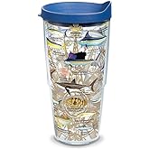 Tervis Guy Harvey Charts Made in USA Double Walled Insulated Tumbler Travel Cup Keeps Drinks Cold & Hot, 24oz Legacy, Classic