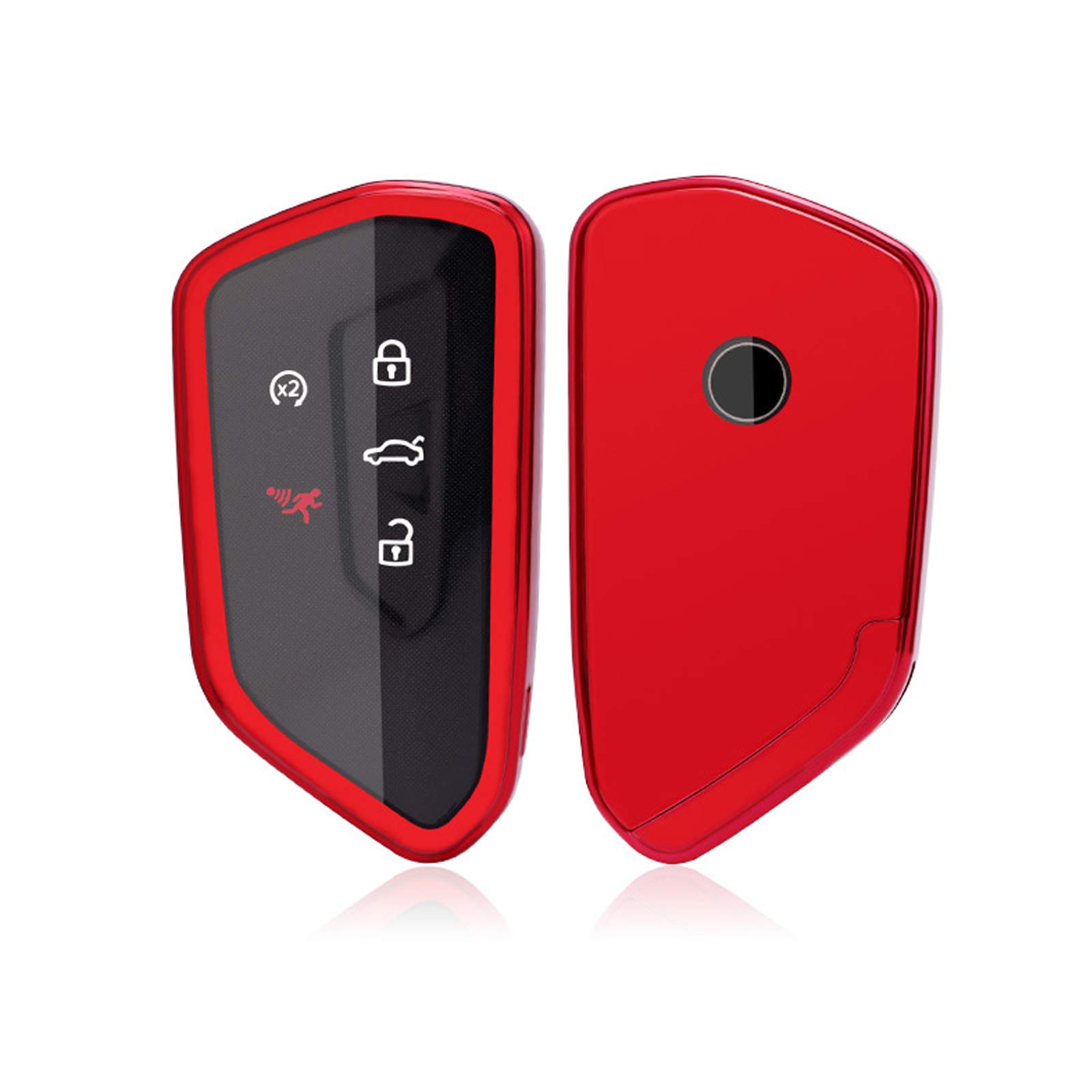 SKTU G0lf 8 S eat Leon MK 4 Tarraco Ateca S Koda Octavia 2020 buttons car key - TPU key case cover (red)