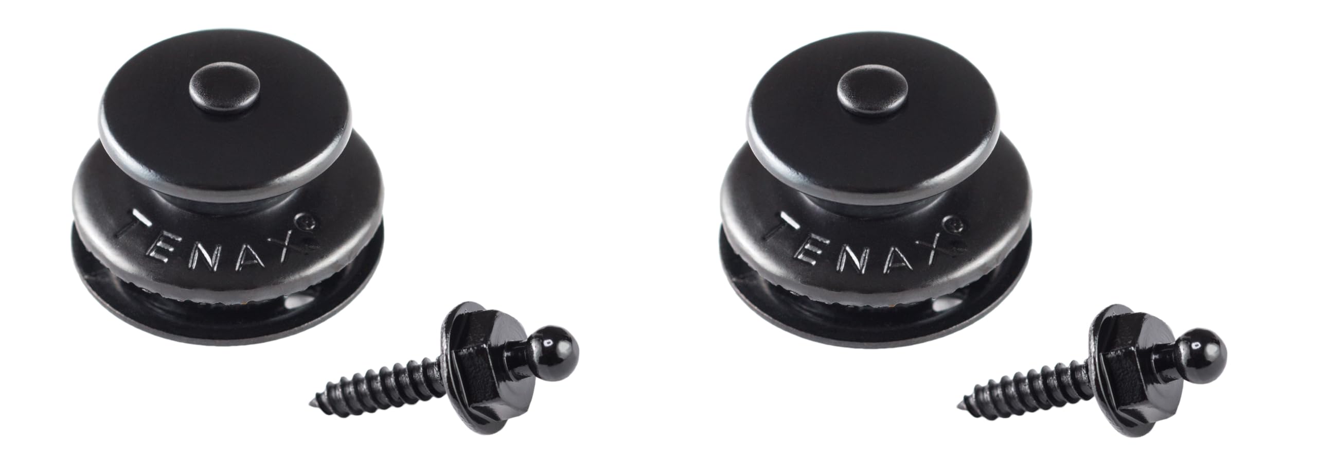 Tenax Button Black 1 Top + 1 Base Tapping Screw 4.2 x 16 mm