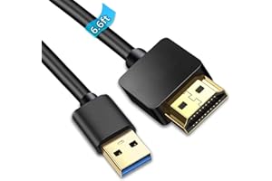 Ankky USB to HDMI Adapter Cable 6.6FT, USB to HDMI Cable Male to Male Full 1080P HD Display Cable Audio Video Converter Cord for PC/Laptop to Monitor/HDTV/Projector Supports Windows 7/8/10, Mac OS