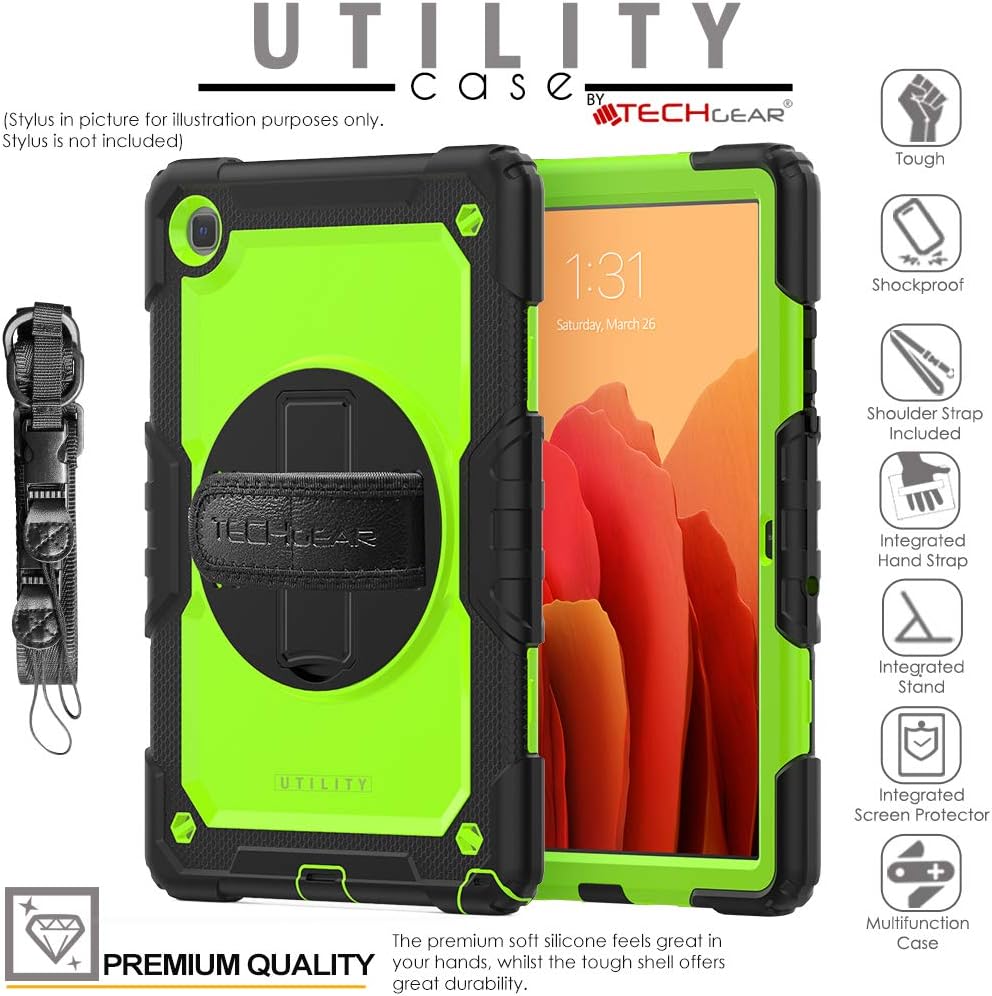 TECHGEAR UTILITY Case fits Samsung Galaxy Tab A7 10.4" (SM-T500 / T503 / T505 / T509) Tough Rugged HEAVY DUTY Armour Shockproof Impact Case with 360 Rotating Stand - Image 3
