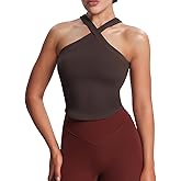 Aoxjox Women's Workout Cross-Neck Sport Bras Fitness Elanor Bra Yoga Crop Tank