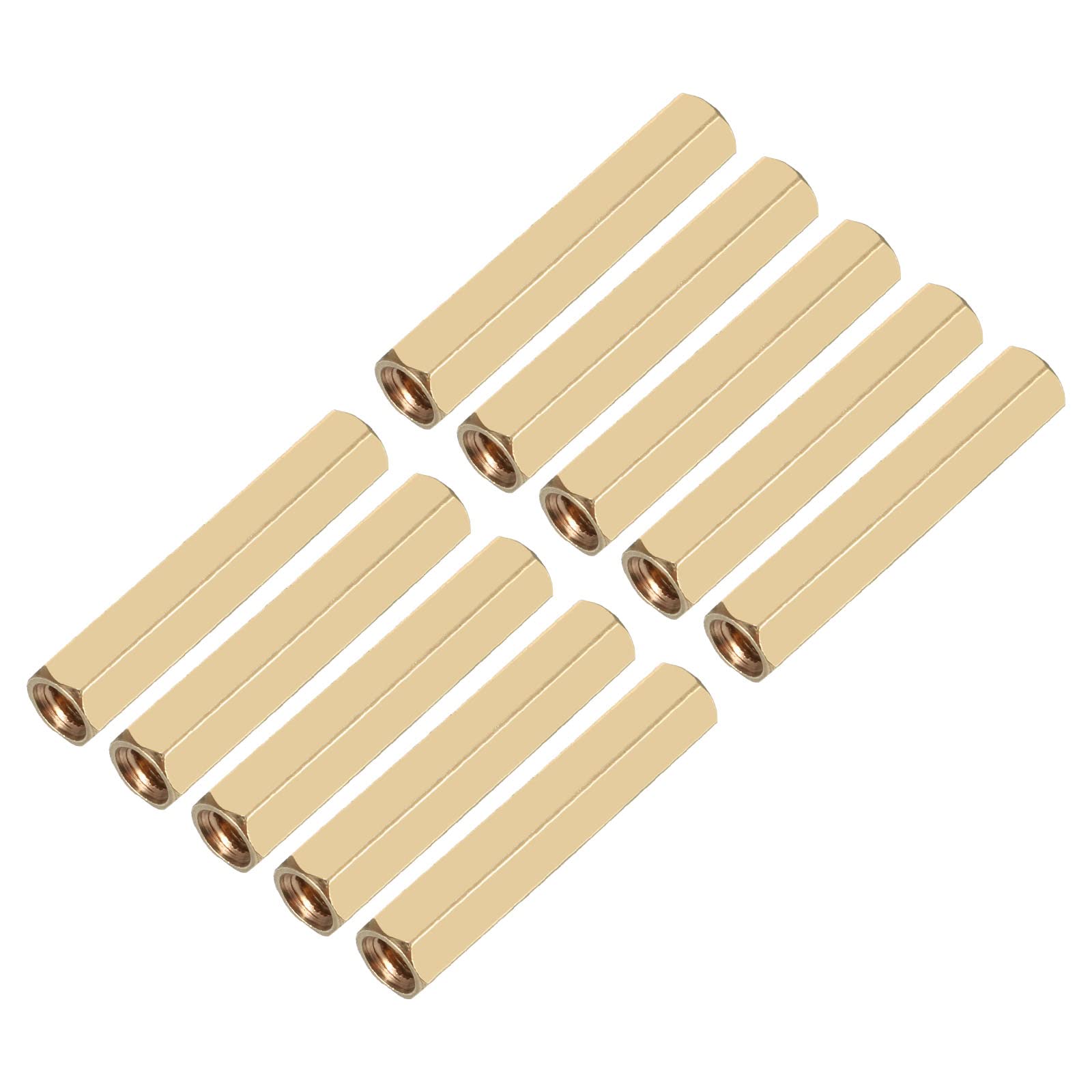 YOKIVE 100 Pcs Brass Hex Straight Spacer, Standoff Spacer with Female Thread | Fixing the Motherboard, Great for Electronics Industries (M3 x 5 x 25mm) — image 1