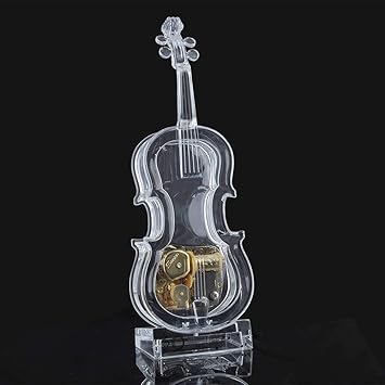 Caja de música de Forma de violín de Cuerda mecánica Asdomo sin luz: Amazon.es: Electrónica