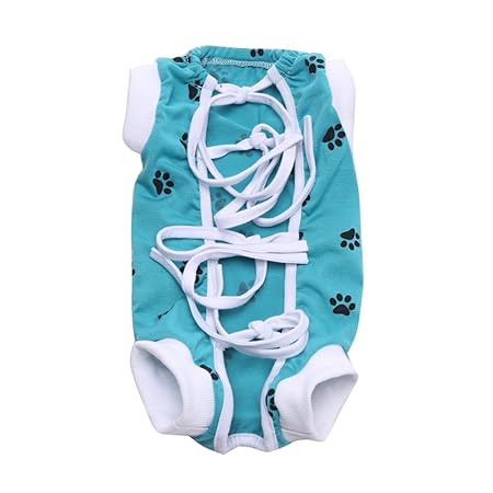 UKCOCO Haustierkleidung, Hundeschutz Kleidung, Krankenpflege Kleidung für Hunde - Größe XS/S/M/L (Blau)