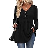 OFEEFAN Ladies Tops and Blouses for Women Fall Sweaters Long Sleeve Shirts Winter Clothing for Women Fashion Clothing