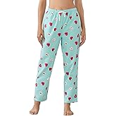 U2SKIIN Womens Flannel 100% Cotton Pajama Pants Lightweight Sleepwear Cute Pj Bottoms with Pockets Printed