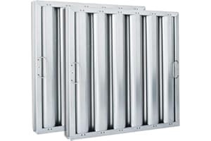 Kleen-Gard Aluminum Commercial Kitchen Hood Filter, Range Hood Baffle Grease Filter for Restaurant Kitchen Exhaust Hoods, 16H x 16W | Actual Size: 15.5H x 15.5W x 1.88D inches | (Pack of 2)