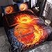 Lldaily HTgroce 3D Sports Basketball Bedding Duvet Cover Sets for Teen Boys, Ultra Soft Microfiber with Zipper Closure, Twin Size,2PCS,1 Duvet Cover+1 Pillowcase (No Comforter)