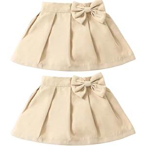 Newborn Baby Girls' Uniform Bow Pleated Skort Summer Casual Cute Y2k Skirts | Newborn Baby Uniform Bow Pleated Skort, Fashion