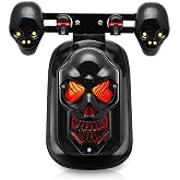 Black Motorcycle Skull Brake Stop Tail Lamp Integrated Turn Signal Light For Harley Honda Kawasaki Suzuki Yamaha Custom