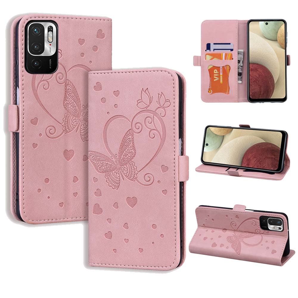 CASAFUNY Case for Xiaomi Redmi Note 10 5G / Poco M3 Pro Case Case Flip Wallet Leather Case with Card Holder Kickstand Magnetic Closure Protective Phone Case Cover for Xiaomi Redmi Note 10 5G, Pink — image 1