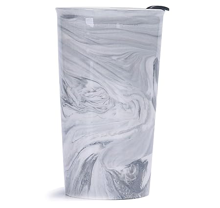 Taza de viaje de cerámica con tapa, apta para microondas y ...