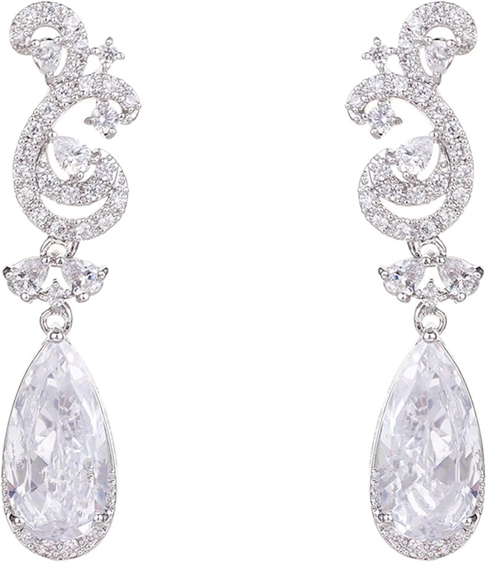 Amazon.com Wordless Love Full Pave Cubic Zirconia Teardrop Wedding