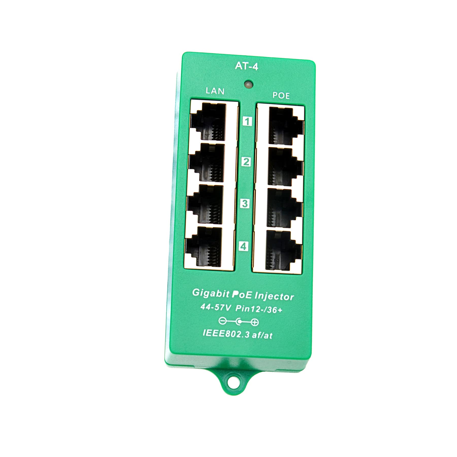 PoE World Gigabit PoE+ Injector 4 Port GAT-4(No Power)